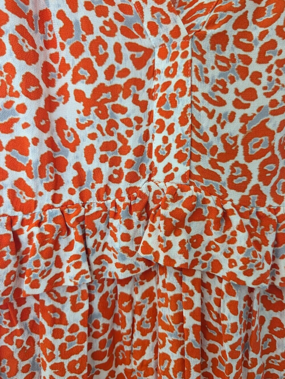 Maje Rutti Leopard Print Ruffle Mini Dress - Picture 9 of 11